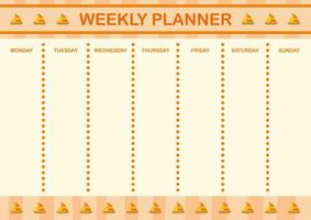 Daily and weekly planner with Sailboat vector