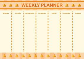 Daily and weekly planner with Sailboat vector