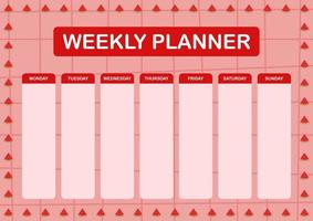 Daily and weekly planner with Watermelon vector