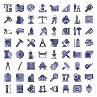 conjunto de iconos de equipo de arquitecto vector plano