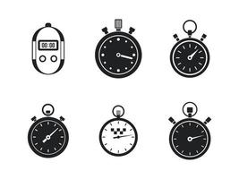 Stopwatch icon set, simple style vector