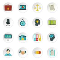 Banking icons set, flat style vector