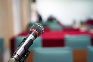 focus microphone in make up class. photo