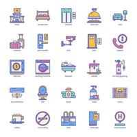 Hotel Agent icon pack for your website design, logo, app, UI. Hotel Agent icon outline design. Vector graphics illustration and editable stroke.