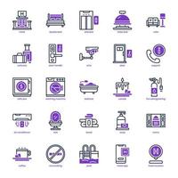 Hotel Agent icon pack for your website design, logo, app, UI. Hotel Agent icon mix line and solid design. Vector graphics illustration and editable stroke.