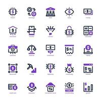 Fintech icon pack for your website design, logo, app, UI. Fintech icon mix line and solid design. Vector graphics illustration and editable stroke.