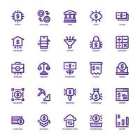Fintech icon pack for your website design, logo, app, UI. Fintech icon basic line gradient design. Vector graphics illustration and editable stroke.