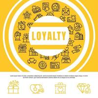 Loyalty concept background, outline style vector