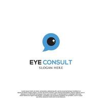 Eye consulting logo design concept modern, eye health logo design, icon template, on isolated background vector