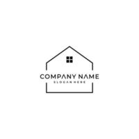 vector house logo simple elegant minimalist linear concept logo icon template