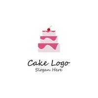 Sweet cake logo illustration icon template vector