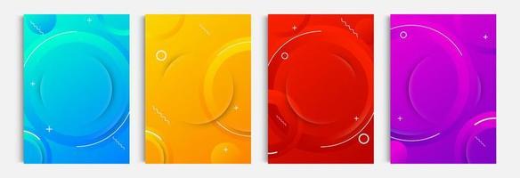 Set of modern abstract backgrounds. gradient shapes composition. vector