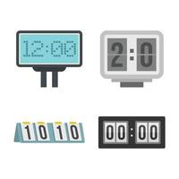 Score table icon set, flat style vector