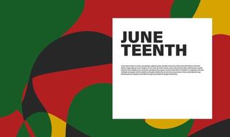 Juneteenth Freedom Day Background Design. vector