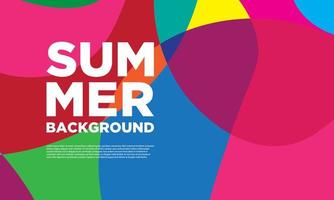 Abstract colorful liquid and curvy geometric summer background for banner. vector