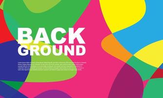 Abstract colorful liquid and curvy geometric summer background for banner. vector