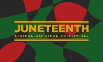 Juneteenth Freedom Day Background Design. vector