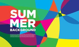 Abstract colorful liquid and curvy geometric summer background for banner. vector