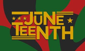 Juneteenth Freedom Day Background Design. vector