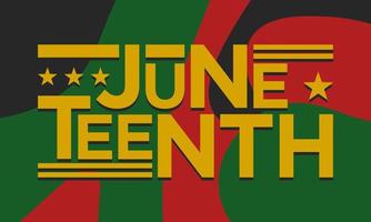 Juneteenth Freedom Day Background Design. vector