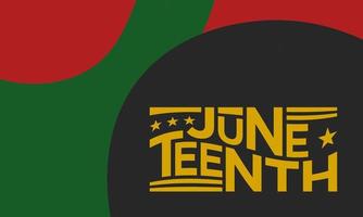 Juneteenth Freedom Day Background Design. vector