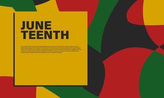 Juneteenth Freedom Day Background Design. vector