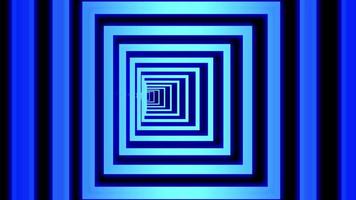 Animation Tunnel Square gradient blue background video