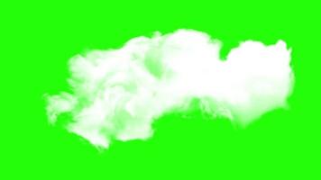 Animationswolke fliegt auf grünem Bildschirm video