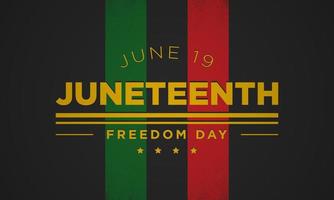 Juneteenth Freedom Day Background Design. vector