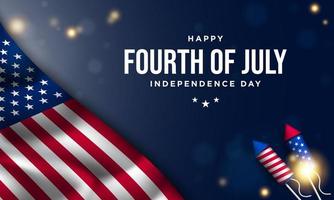 United States Independence Day Background Design. Fourth of July. vector