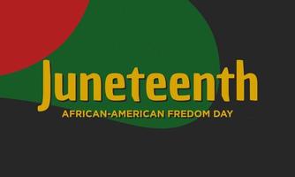 Juneteenth Freedom Day Background Design. vector