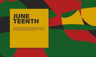 Juneteenth Freedom Day Background Design. vector