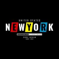 new york city streetwear t-shirt and apparel vector