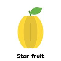 icono de fruta de estrella. vector