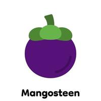 icono de mangostán. vector