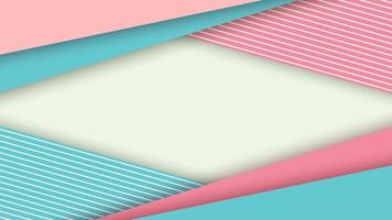 Abstract summer template geometric stripes pattern overlapping on white background vector