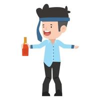 Businessman Drunk Relaxing Concept vector