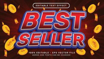 plantilla de efecto de texto editable 3d de best seller