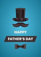 Happy Fathers Day Poster Design Template vector