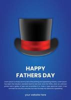 Happy Fathers Day Poster Design Template vector