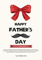 Happy Fathers Day Poster Design Template vector