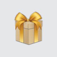 Gift or present boxes with golden bow vector