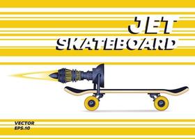 Jet Skateboard Engine vector