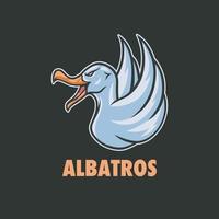 logotipo de la mascota de los albatros vector