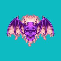 Skull With Wings Illustration vector