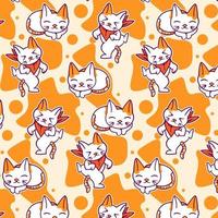 Cat cartoon Pattern Background vector