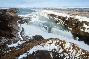 Gullfoss the most famous waterfall in Iceland. photo