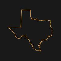 mapa de texas sobre fondo blanco vector