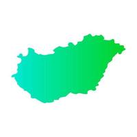 Hungary map on white background vector