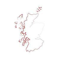 Escocia mapa sobre fondo blanco. vector